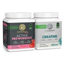 Sunwarrior Pre-Workout Toz Plant-Based & Vegan | 30 Hizmet, Watermelon & Kretine Monohidrat Toz | Unflavored, 60 Hizmetler
