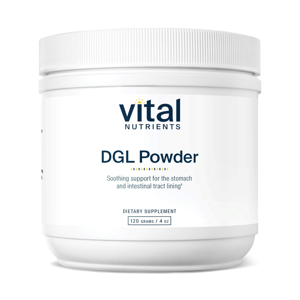 Vital Nutrients DGL Toz | Vegan DGL Licorice Root Extract to Support Health Stomach Lining and Digestive Tract* | Gluten, Süt, Soy Free | Non-GMO | 120g