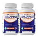 Vitamatic Serrapeptase 240,000 SPU Servisleri, 120 Gecikmiş Serbest Kapsüller - İnik Kaplamalar - ABD'de Yapılacaklar (120 Hub of 2))
