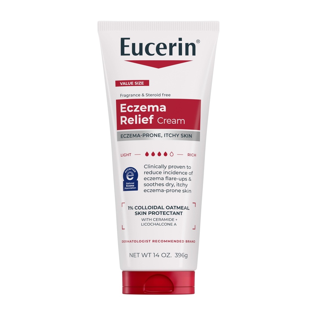 Eucerin Eczema Relief Body Cream, Eczema Cream ile Colloidal Oatmeal, Ceramid-3 ve Licorice Root Extract, 14 Oz Tube