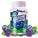 Erkekler ve Kadınlar için Kreatif Monohidrat Gummies Kompleksi - İleri Formula W/L-Taurine + Vitamin B12, Sugar Free Chewable Supplement,90 Blueberry Gummies Kompleksi