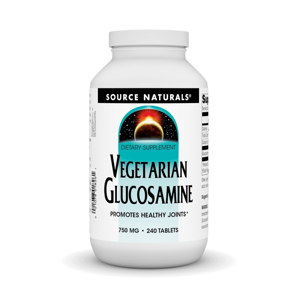 Source Naturals Vegetarian Glucosamine, Sağlıklı Ortaklar * 750 mg Tablet - 240 Kont