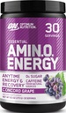 Optimum Beslenme Amino Enerji - Yeşil Çayla Çalışmak, BCAA, Amino Asits, Keto Friendly, Green Coffee Extract, Energy Toz - Concord Grape, 30 Hizmet