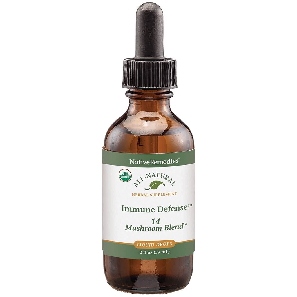 Yerli Remedies Immune Defense 14 Mushroom Mix korumak ve Immune System Function korumak için, 2 Fl oz.