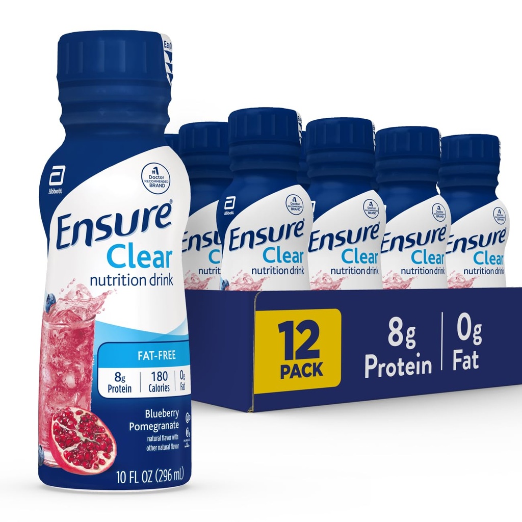 Sıvı Clear Beslenme İçgörü, 0g yağ, 8g protein, Blueberry Pomegranate, 10 Fl Oz ( 12 paketi), Şişe, glutensiz ücretsiz