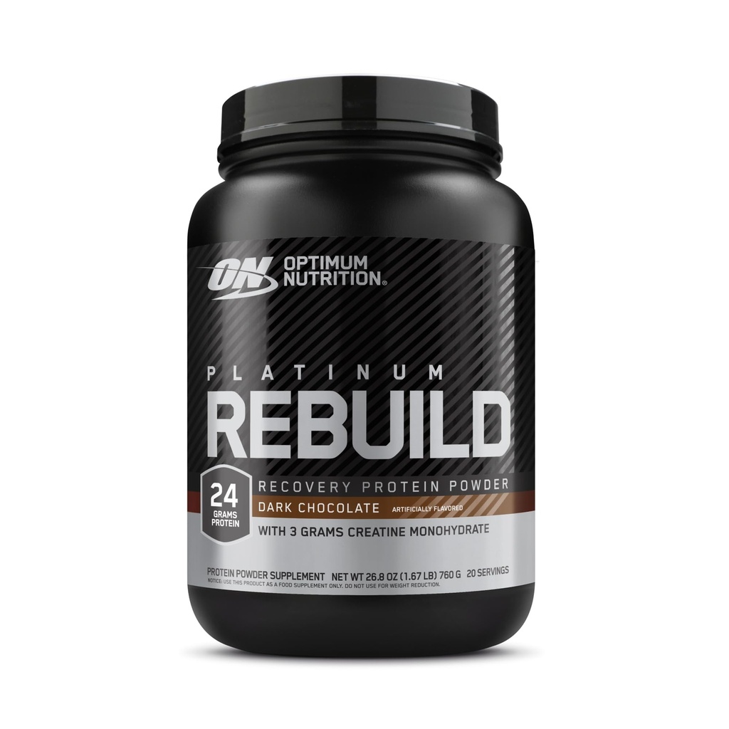 Optimum Beslenme Platinum Rebuild, Premium Platinum DNA'sı, Dark Chocolate, 20 Hizmetler