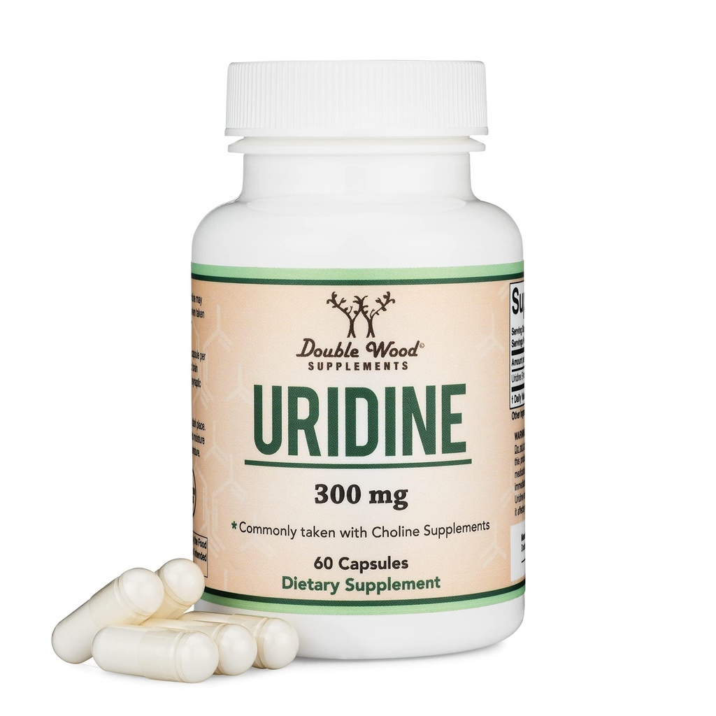 Uridine Monofoz - Üçüncü Parti Test Edildi (Choline Advancedr, Yeni başlayanlar Nootropic) (300 mg, 60 Capsules) Alfa GPC Choline ile Beyin Sağlığı ve Hafızası için Alfa GPC Choline