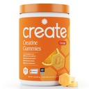 Erkekler ve Kadınlar için Kreatifler Yaratın, Güçlendiricisi ve Endurance, Anti-Melting Formula, Vegan, Gluten-Free, Non-GMO, Gluten-Free, Non-GMO, 1.5g of Tinatine per Gummy (Orange, 90 ct)