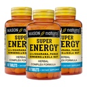 MASON NATURAL Super Energy, Made with Guarana, Panax Ginseng & Kola Nut for Optimal Performans & Enerji, 90 Day Supply, 60 Tabletler (Pazar 3)