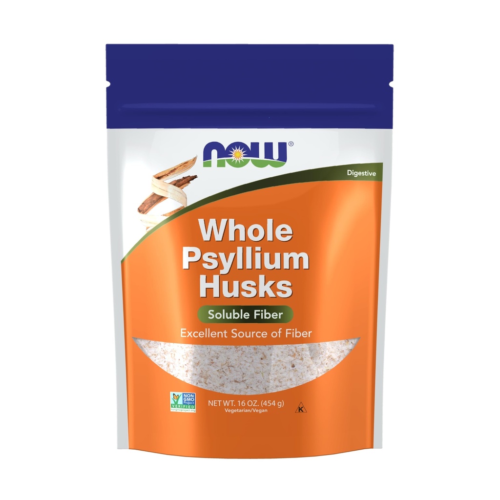 Şimdi Gıdalar Tamamlıyor, Tüm Psyllium Husks, Non-GMO Projesi Doğrulanmış, ► Fiber, 16-Ounce