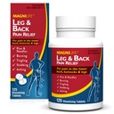 MagniLife Leg & Back Pain Relief, Fast-Acting Pain Relief, Doğal Soothe Burning, Tingling ve Stabbing Pains, Symptomatic veya Önleyici, 125 Quick-Dissolve Tabletleri