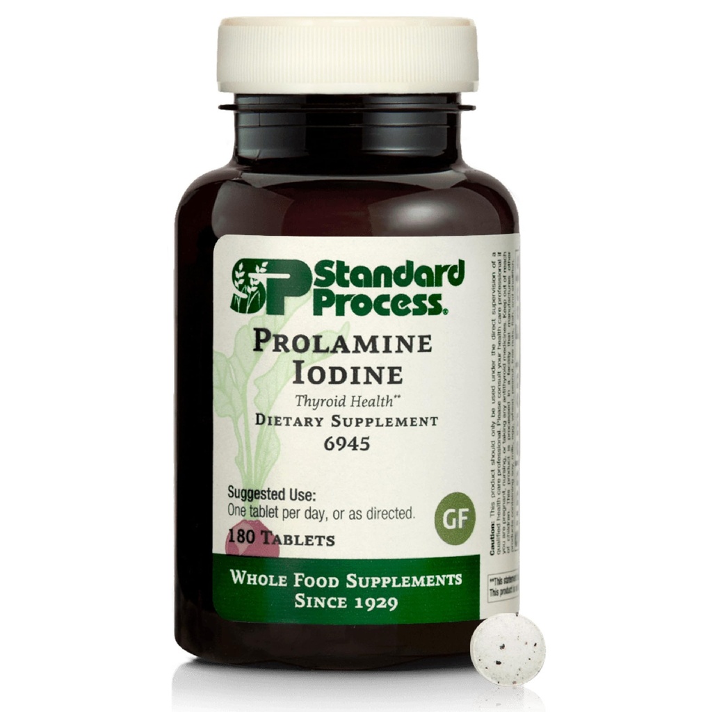 Standart Süreç Prolamine Iodine Yourroid Health Diyetary Supplement - Vegan, Gluten-Free, Non-Dairy, & Non-Soy - Essential Endocrine Support - 180 Tablet