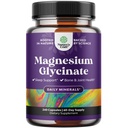 Pure Glycinate Supplement 400mg Per Servis - Vegan High Abxia Chelated Magnezyum Capsules for Women & Men with Elemental 400 mg for Mood Sleep and Relaxation Support - 240 Count Count Count