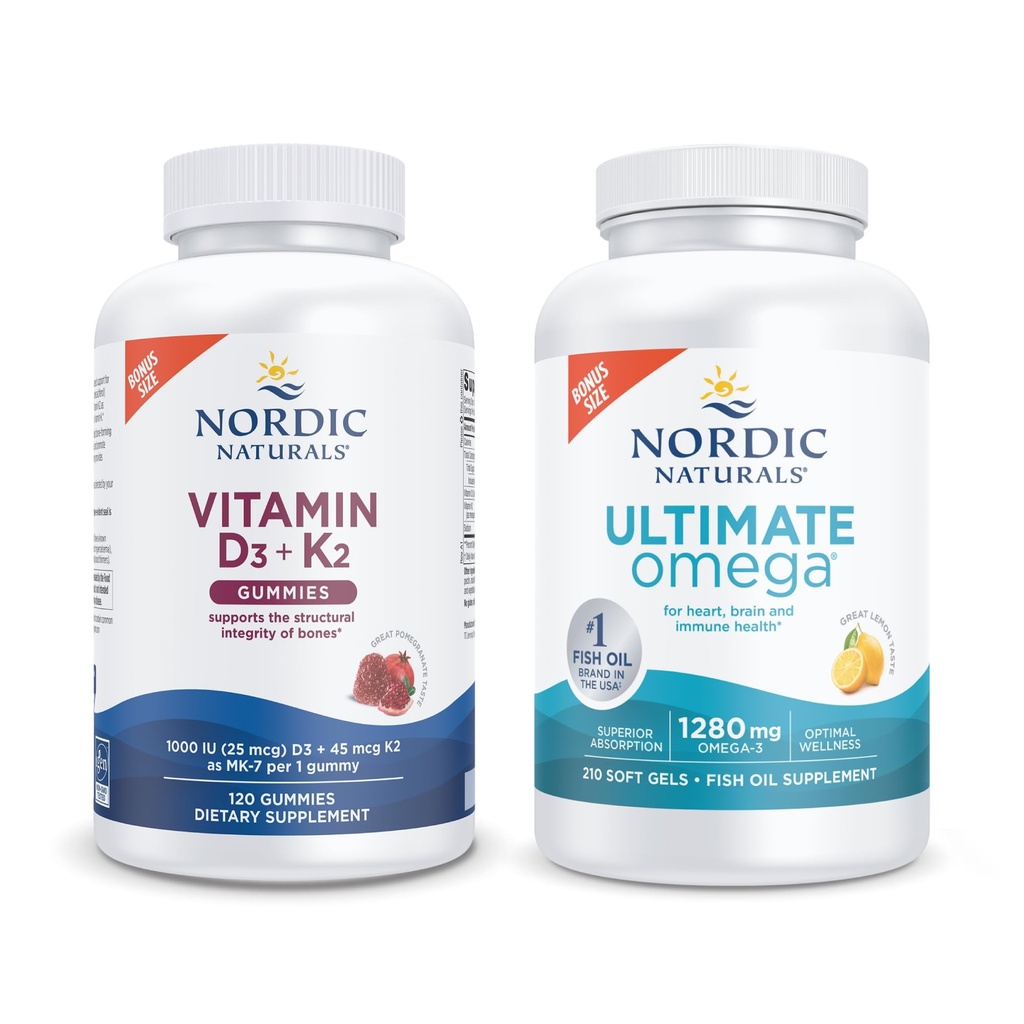 Nordic Naturals Start Pack - D3+K2 Gummies, Ultimate Omega