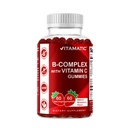 Vitamin C & Inositol ile Vitamatic Vitamin B Kompleks Gummies - Natural Strawberry Flavor - 60 Gummies (1 Şişe)