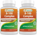 En İyi Doğallar B 100 Komplek 120 Tablet (B Kompleks Vitaminleri) (120 Kont (Pack of 2))