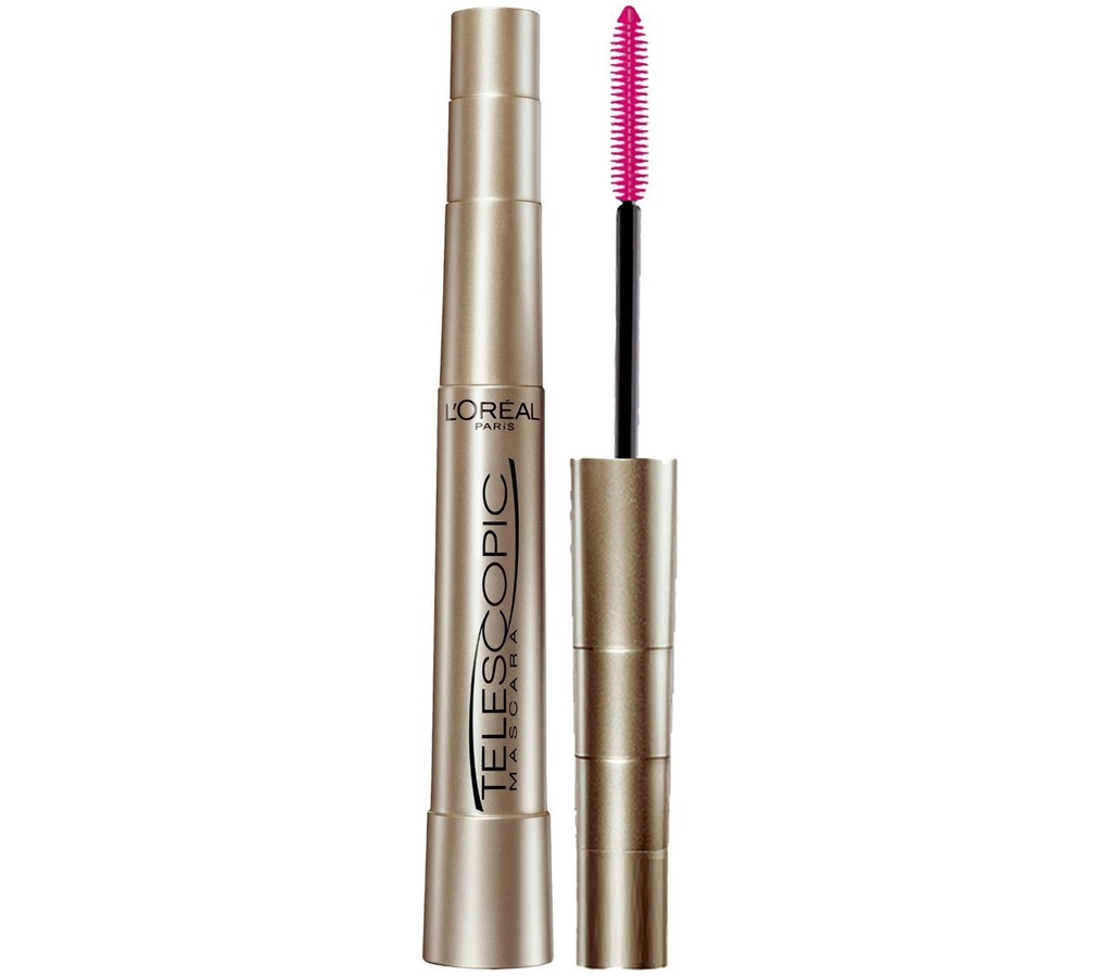 L'Oreal Paris Makyaj Teleoskopik Orijinal Uzunluk, Lash, Mascara'yı Dual Hassas Fırça, Yıkılabilir, Blackest Black, 0.27 Fl Oz., 1 Count Count Count Count Count