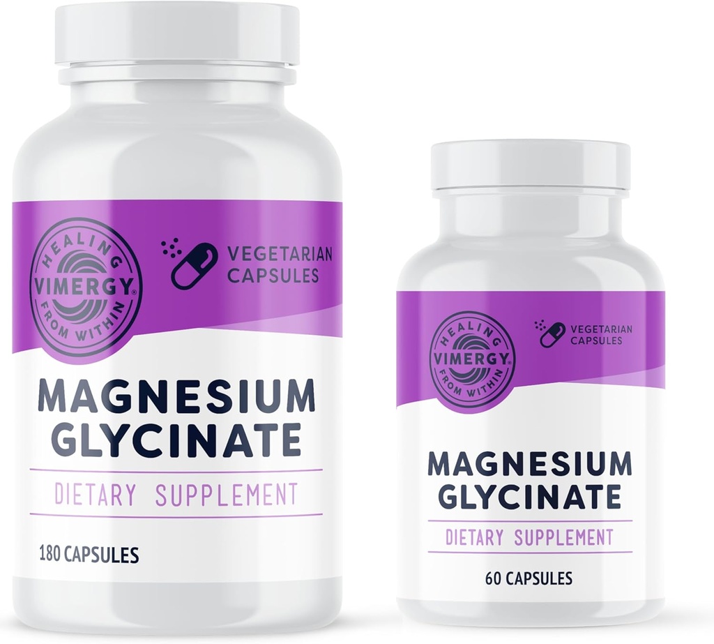 Vimergy Magnezyum Glycinate (180 Capsules) ve (90 Capsules)