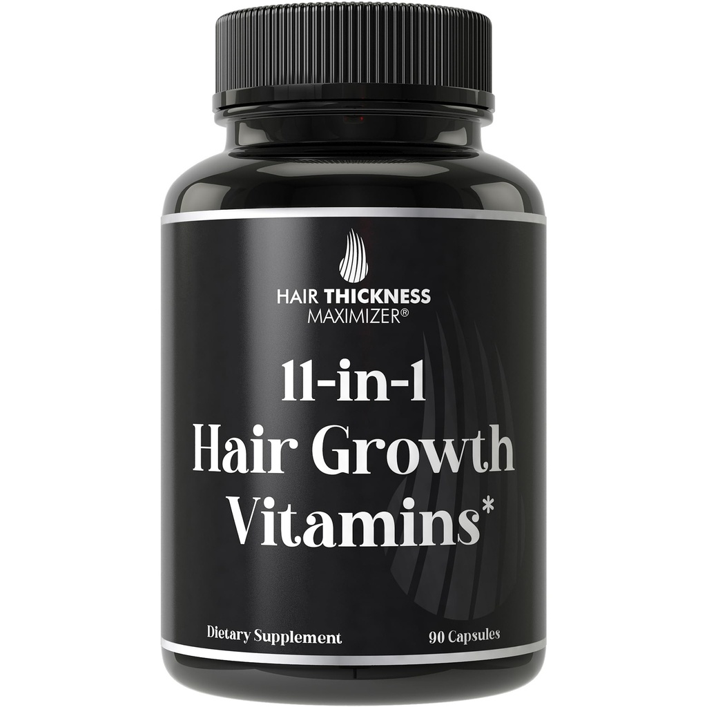 11-in-1 Vegan Saç Yaşları İncelenmesi ve Brittle Saçları için - 5000mcg Biotin ile Gelişmiş Vitamin Kompleksi, Olga. Supports, Healthier-Baking Scalp for Women & Men