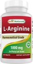 (Yeni Improv Formula) En İyi Doğal L-Arginine 1000 mg 120 Tablet - Farm Grade L Arginine Supplement Nitrik Oksit Synthesis