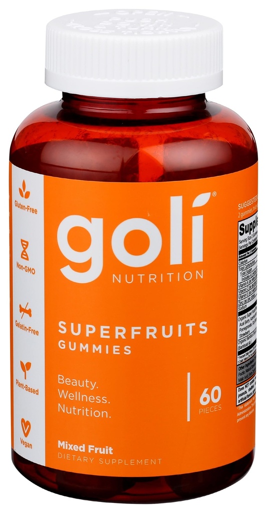 Goli Beslenme Karma Meyveler Gummies, 60 CT