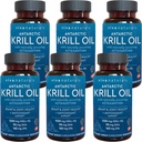 Viva Naturals Antarktika Krill Oil 1250 mg, Omega 3 EPA DHA ve Astaxanthin, Ortak Destek ve Beyin Tamamı Antioksidatif Özelliklerle, No Fishy Aftertaste (Pack of 6)
