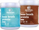 Zammex Bone Broth Protein Toz, Chocolate+Vanilla Flavor