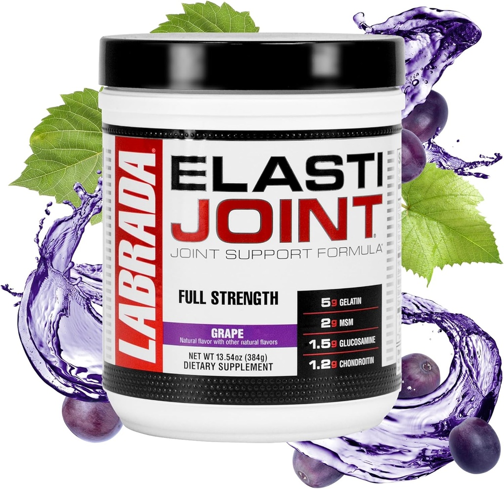 Labrada Beslenme Elastijoint, Grape - Erkekler ve Kadınlar için Glucosamine Ortak Destek Supplement Toz, MSM ile Ortak Yardım ve Bone Health Supplement, Glucosamine Chondroitin MSM - Gluten-Free
