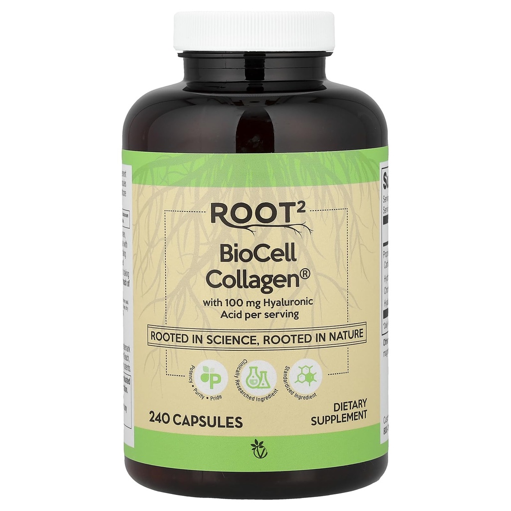 Vitacost ROOT2 BioCell Collagen With Hyaluronic Acid - 100 Milligram