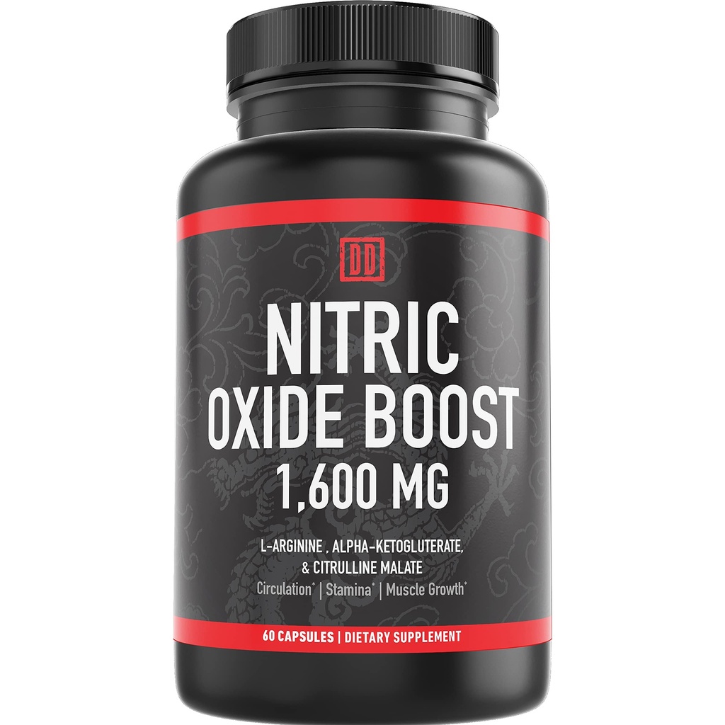 Nitrik Oksit ATM Supplement, 1600 mg Ekstra Kuvvet L-Arginine, Citrulline Malate ve Alpha-Ketoglutarate (60 Kont, 1 Şişe)