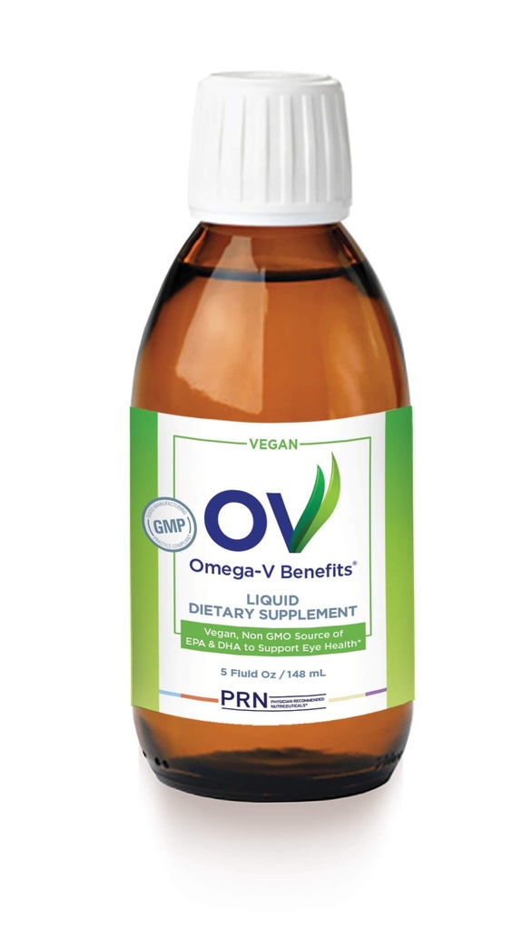 Omega-V Sıvı Omega 3 Supplement - 5 oz, 30 günlük Supply - Eye Health için 1000 mg EPA & DHA ile Vegan Supplement