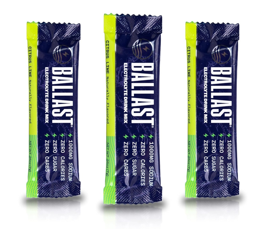 Ballast Zero-Sugar Electrolytes - Citrus Lime - Hydration Toz Paketleri | Hızlı Rehidrasyon için Sıvı Günlük IV | Element Electrolytes Magnezyum, sodyum, ve Pids | 30 Count