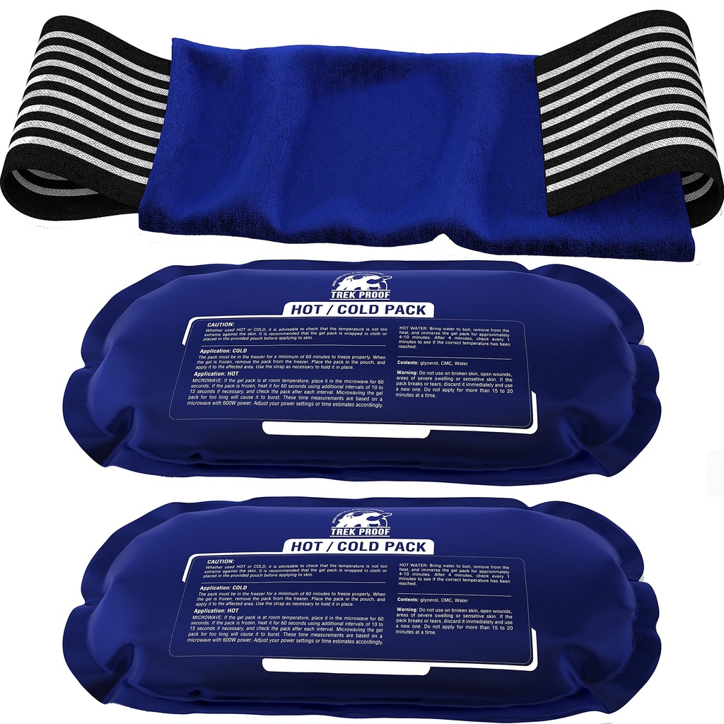 Injuries Reusable (3-Piece Set) için Buz Paketleri - Sıcak ve Soğuk Buz Paketi Terapisi Gel bal Destek - Kurtarma, Ortak ve Kas Ağrısı - Dizler, Back & More (3 Adet Set - Classic)