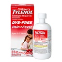 Çocuk Tylenol Liquid Pain Relief & Fire Medicine, Oral Suspension, Dye-Free, Acetaminophen, No aspirin, No Ibuprofen, No High Fructose Corn Syrup; Cherry Flavor, 8 fl. oz.; 1 paket