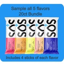 SOS Hydration, Electrolyte Toz Paketleri - Low-Calorie, Low Sugar, Rapid Rehidr, ABD'de Made in USA, Keto & Vegan Friendly 5-Flavor Diversity Pack, 20 Sticks