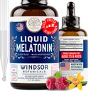 Yetişkinler ve Çocuklar için Sıvı Melatonin 6 Yıl Up - 3 mg Melatonin Ekstra Güçsel Sıvı Uyku Yardımı - Hızlı Absorbtion, Raspberry Vanilla Flavor Melatonina - 2oz, 2Month Supply, Made in USA