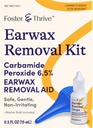 Foster & Thrive Earwax Removal Kit, Softens & Loosens Excess Earwax, Safe, Gentle and Non-Irritating, Carbamid Per 6.5%, Adds Drops and Ear Factore Bulb, 0,5 Oz