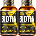 PURE, Biotin & Collagen 60.000 Saç Büyümesi Sıvı Merdivenler, Destekler: Güçlü Nails, Glowing Skin, Sağlıklı Saç Büyümesi, Daha Fazla Aborps & Pills (4Fl Oz)