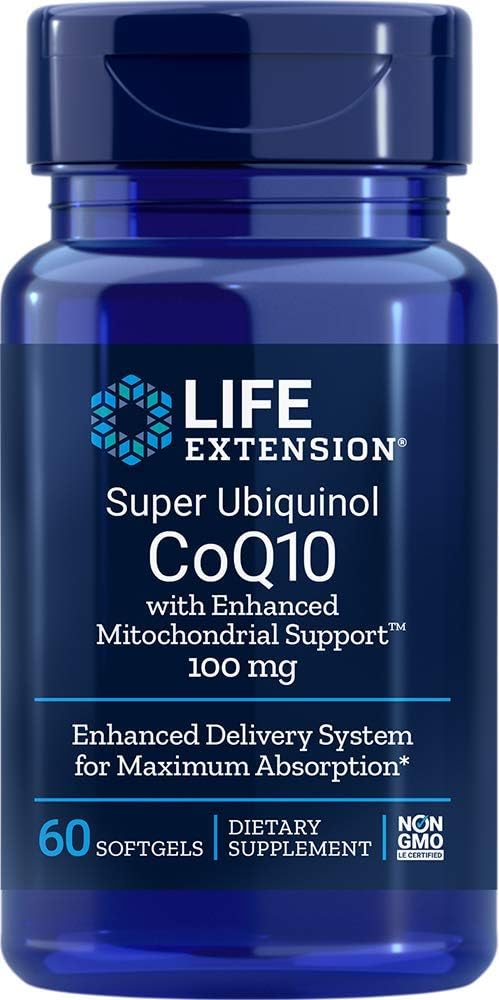 Super Ubiquinol CoQ10 gelişmiş Mitochondrial Support 100 mg 60 Softgels (Pack of 2)