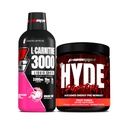 PROSUPPS L-Carnitine 3000 Stimulant Ücretsiz Sıvı Shots (Dragon Meyvesi) ve Bay Hyde Signature Series Pre-Workout Energy Tozed Drink (Fruit Punch) Sche