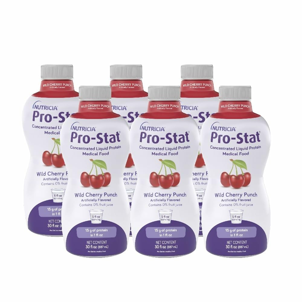 Pro-Stat Yoğun Sıvı Protein Tıbbi Gıda - Wild Cherry Punch, 30 Fl Oz Şişe (Case of 6)