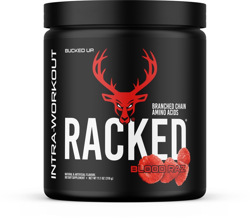 Bucked Up Rafed Blood Raz | Intra Workout BCAA 21-1 Formula ile L Carnitine Acetyl L Carnitine Taurine ve L Tyrosine | Amino Acid Toz Supplement (30 hizmet)