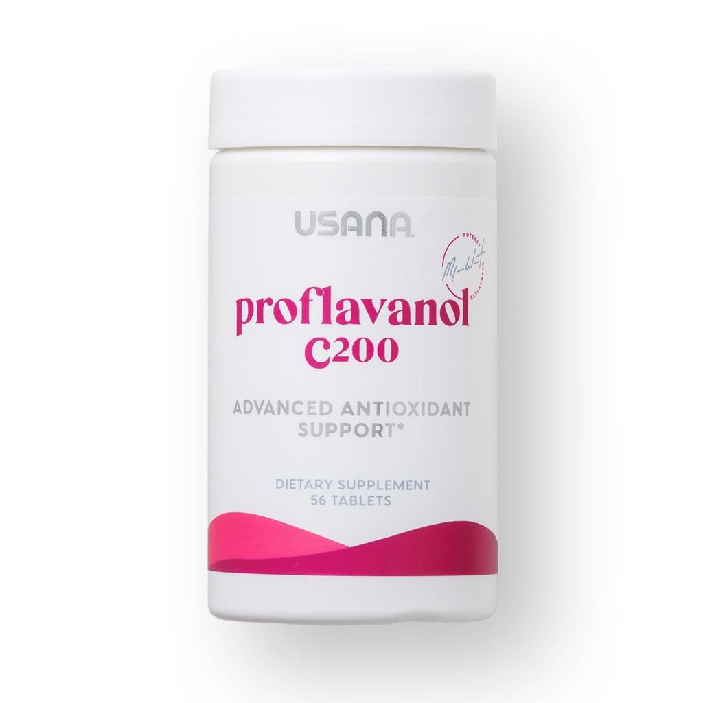 USANA Proflavanol C200 - Biyoflavanoyaklar ve Kalp Sağlığı için C vitamini ile Gelişmiş Antioksit - 56 Tablet - 28 Gün Supply Health