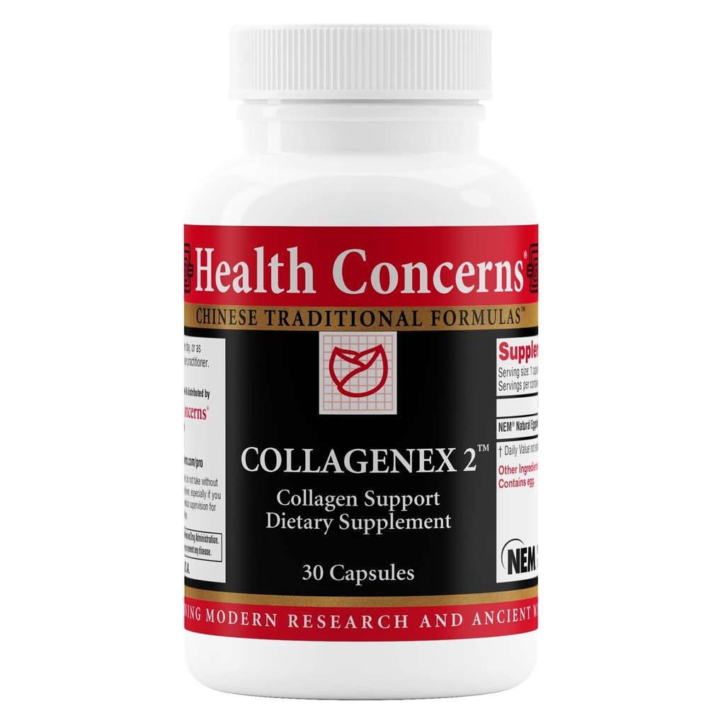 Sağlık Hakkında Collagenex 2 - Ortak Destek ve Flexability için Collagen Supplement - Erkekler ve Kadınlar için Doğal Yumurta kabuğu - Bağlayıcı Doku Desteği - Çin Herbal Supplement - 30 Capsules