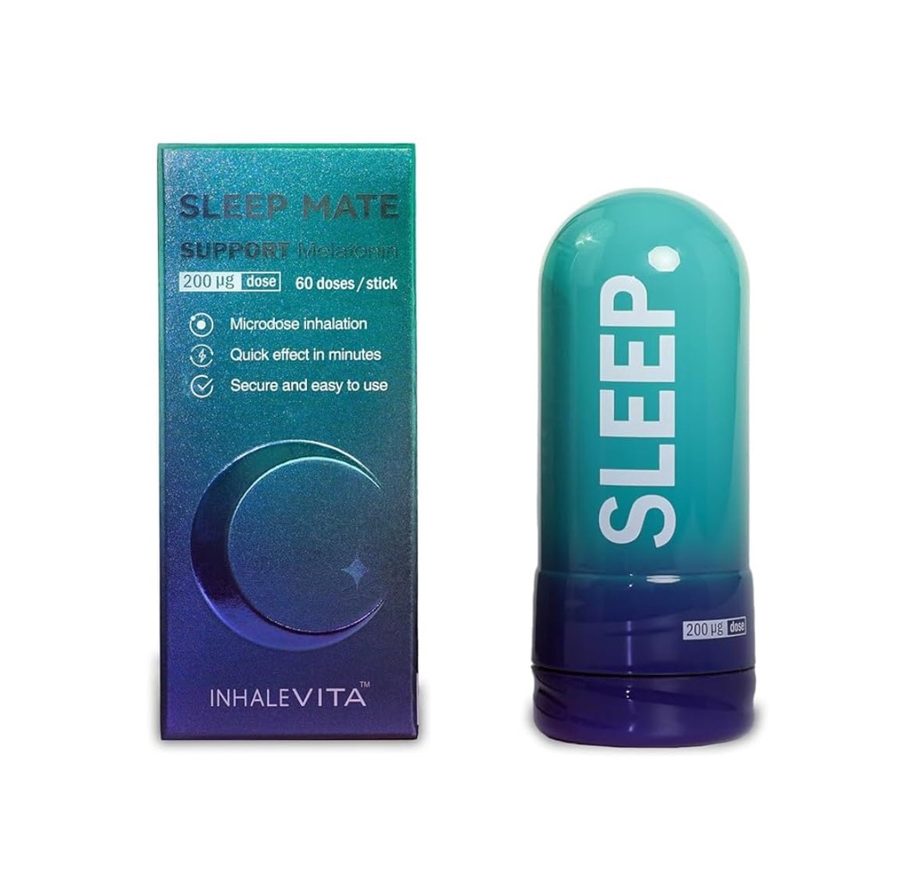 Melatonin Inhaler | Hızlı Teklif Jet Lag Remedy for Travel, 5-10 Min Sleep | 0.2 mg Low Dose, Zero-Sugar, Uyandı | 30-Yr Science