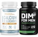 SMNutrition Men's DIM Supplement withuba D-Glucarate | Erkek Hormon Balancing Sche with DIM Complex for Men (60 Services) and Vegan Gluten Free Non-GMO CDG Supplement (90 hizmet)
