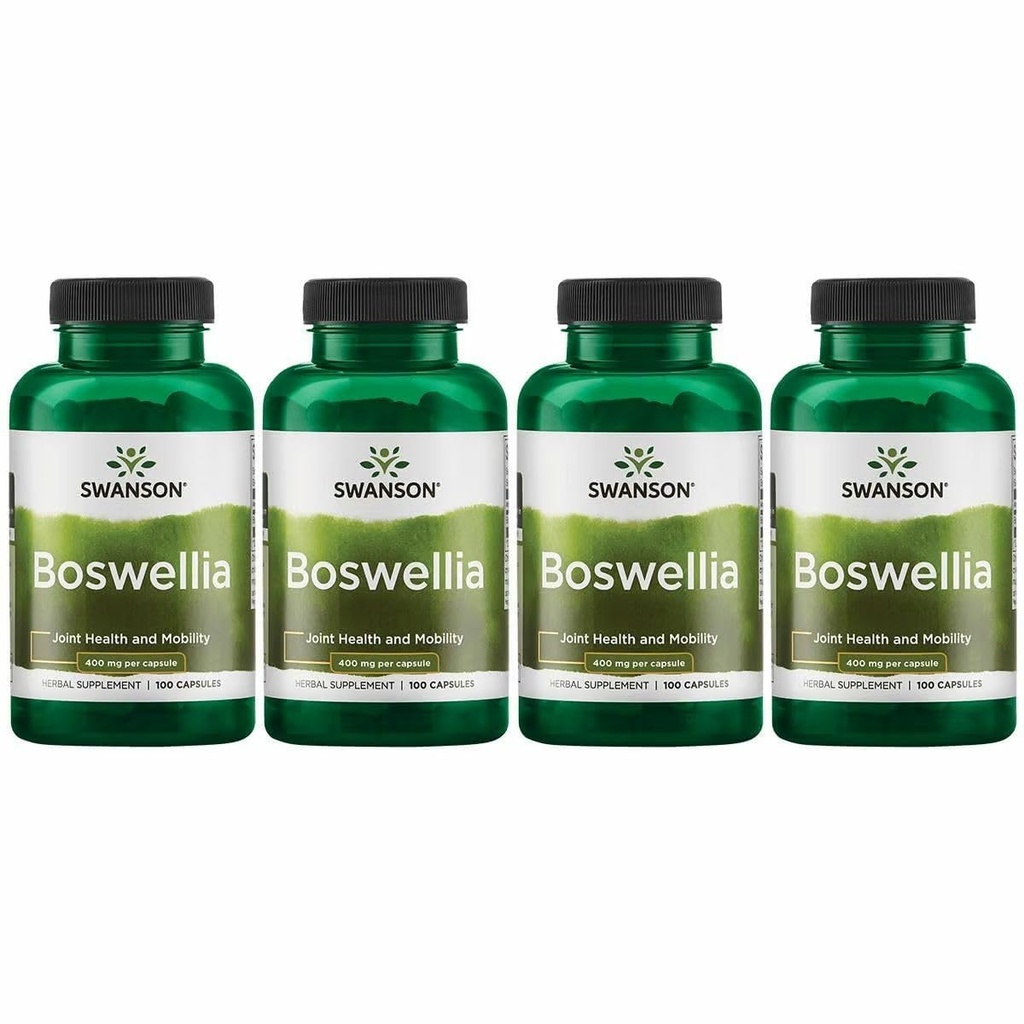 Swanson Boswellia - Herbal Supplement Ortak Destek Geliştirme - Ortak Flexability & Mobility Support için Herb - Boswellia Serratawear - (100 Capsules) (4 Pack)