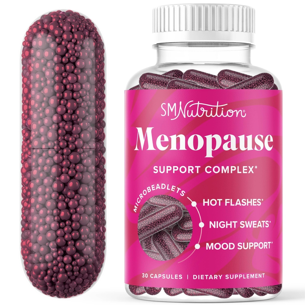 Menopause Vitaminleri Black Cohosh, Red Clover & More | Hot Flashes, Gece Ters & Mood Support | Menopause Supplements for Women with Dong Quai, Chaste Tree Berry & DIM | Non-GMO 30ct