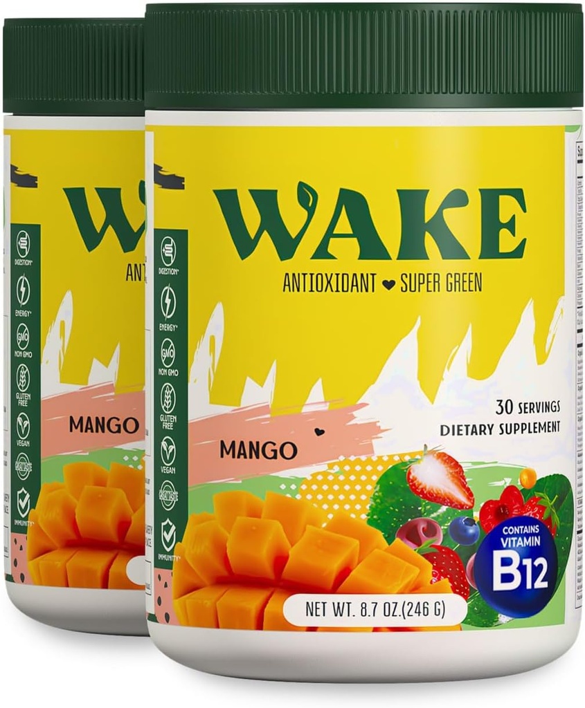 Tavşanlı Super Greens,Greens Toz Bloat, Spirulina & Chlorella, Vitamin B12, Kadınlar için Sağlıklı Digestion, Enzymes, Probiyotikler, Acai Berry & Camu Camu Camu, 1 maliyet için 2 adet