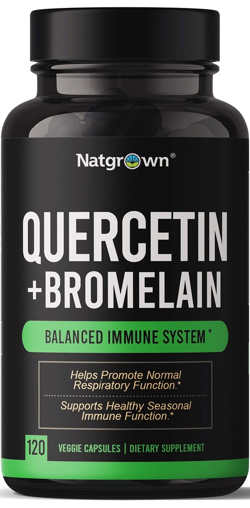 Natgrown Quercetin with Bromelain Supplement Kompleksi - 120 Capsules